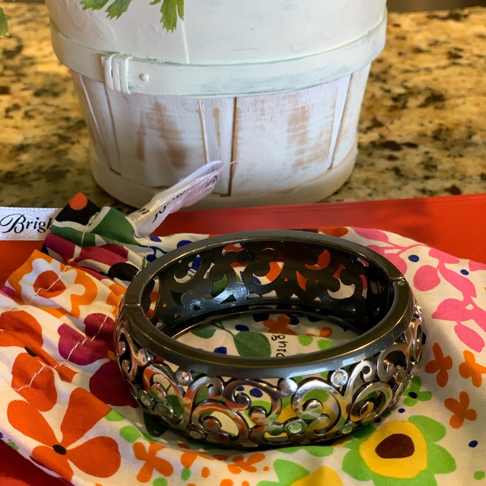 Like new Brighton Gunmetal/Swarovski Bracelet!! Beautiful!